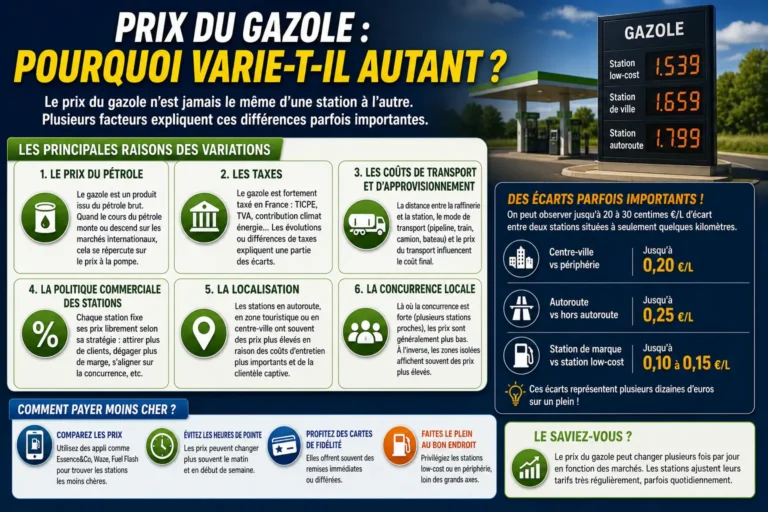 Prix du gazole : pourquoi varie-t-il autant ?